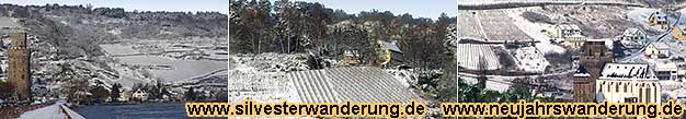 Silvesterwanderung Neujahrswanderung Glühweinwanderung bei Oberwesel am Mittelrhein